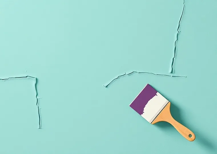 Ponçage et rebouchage des fissures avant mise en peinture