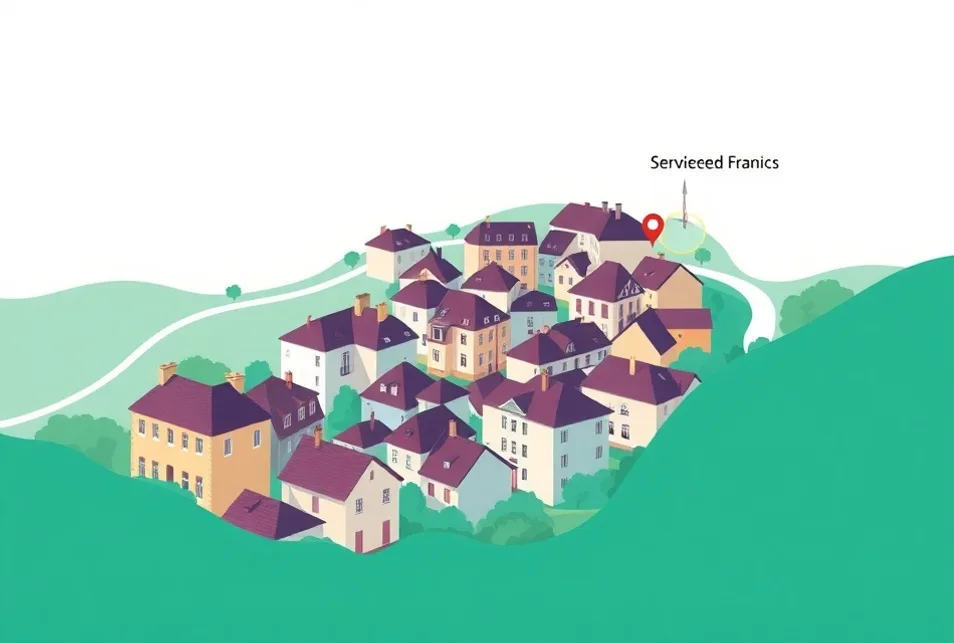 Carte du secteur d'intervention autour de Rodez (12000)